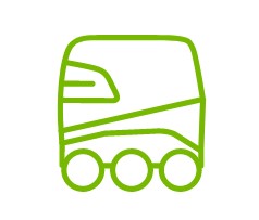 Icon selbstfahrender Einkaufswagen
